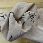 【roxane様オーダー品】イニシャル刺繍のバスケット内袋