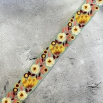 約5cm幅/刺繍リボン/ライトブルー.花刺繍
