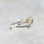 槌目 インペリアルトパーズ ラウンド3mm シルバープレーンリング 1.5mm幅 ハンマー｜SILVER RING｜1017
