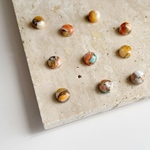 𓇼オイスターコッパーターコイズのroundピアス𓇼