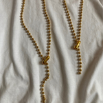 ー６ミリgold ball chain necklaceー　サージカルステンレス　ボールチェーン　ボールチェーンネックレス　ボールチェーンブレスレット　ゴールドアクセサリー