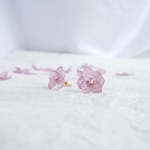 六華−紫（紫陽花）　イヤリング/ピアス