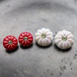 No.841 西ドイツ 13-18mm ヴィンテージ ガラスボタン 4個セット ハンドメイド ヨーロッパ 一点物 蚤の市 古いボタン ボタンピアス ボタンイヤリング ボタンアクセサリー 
