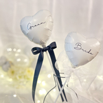 【送料無料】Bride Groom 2本セット スティックバルーン　ギフト　受付　結婚式　手持ちバルーン　結婚祝い 結婚記念日 お祝い 誕生日 バルーンブーケ フォトプロップス　前撮り