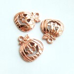 【半額SALE】10個・カボチャのチャーム・ピンクゴールド・ハロウィン・23081943