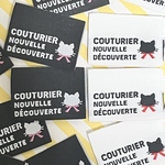 COUTURIER　ピスネーム　猫　10枚セット　布タグ