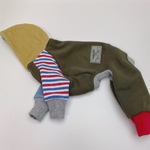 完成品 ミニピンS アシメスリーブ ロンパース 犬服
