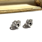 0488 MONET  ボールリボンVINTAGE EARRING MONETヴィンテージ　イヤリング　アンティーク  クラシカル　クリップ　　カジュアル　入学　卒業　シルバー　レトロ
