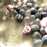 カラーお任せ【6コセット】JIRI＊IVANA#czech beads#チェコビーズ　skull12✖️9㍉ おまめさん骸骨💀mixassort