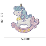かわいいユニコーン刺繍アイロンワッペン