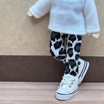 (ピコドー10)パンツ　ヒョウ柄白　ロングパンツ