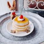 純喫茶　つやつやはちみつホットケーキのオブジェ　