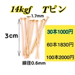 【20本】14kgf（フィルド）Tピン　ハンドメイドピアスやネックレス作りに
