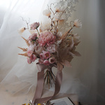 ☆特別価格cream pink 【ブーケ・ウェディングブーケ・クラッチブーケ・造花ブーケ・前撮りブーケ・結婚式ブーケ・秋ブーケ】