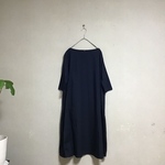 Aライン　シンプルネイビーワンピース