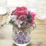 ◆SALE◆ Rosewine antique Verre ＊ アンティークグラスアレンジ