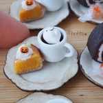 ミニチュア かぼちゃタルト＆おばけマシュマロコーヒー