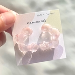天然石入りお花のピアス(イヤリング)🌸