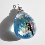 雲レジン☆日常☆虹の架け橋☆空たまご1☆オススメの紐ペンダント