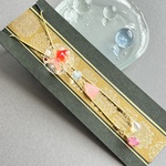 【壱】和に浮かぶ金魚　ループタイ風ネックレス