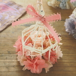 ＜carameraさま専用カート＞ 受注制作 Petit Birdcage Corail ＊ 鳥かごアレンジメント