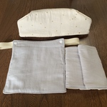 aya様☆専用　エルゴ　オムニブリーズ　抱っこ紐　よだれカバー　首回りカバー　胸元カバー　胸カバー　スタイ　抱っこひも　星柄　スター　無地　アイボリー　　ライトグレー