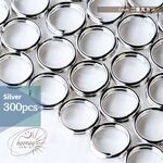[300個]～Ф6mm 2重丸カン×シルバー：接続パーツ 基礎パーツ 個数選択＆色MIXでお得｟送料無料｠