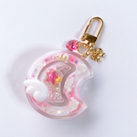 [9月22日販売] Clouds shaker keychain with glass charm(magicalmoon-pink)