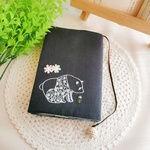 手刺繍のブックカバー/パンダ