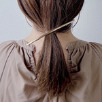 ✨新作✨ ヘアライン ナロー ゴールド メタル バレッタ