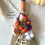 ハロウィンリース♪　HAPPYほうきリース　ハロウィンスワッグ　⑤
