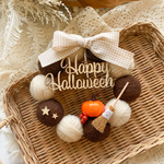 【約17cmのミニハロウィンリース🎃】ハロウィン ハロウィンリース Halloween ブラウンカラー🤎