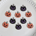 ハロウィン　おばけ猫チャーム　ミックス　10個