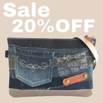 ⭐︎20%OFF⭐︎リメイクジーンズと本革のサコッシュ