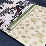 忍者柄白＊御朱印帳入れ/1,2冊用/再販なし