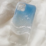 iPhoneケース　13 海レジンアートソフトケース　No.12