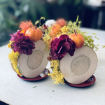 木株のハロウィンアレンジ　オレンジ　プリザーブドフラワー　開店祝い　結婚祝い　ハロウィンアレンジ　敬老の日　ハロウィン　ハロウィン　ハロウィン　ハロウィン　ハロウィン　敬老の日　かぼちゃ　カボチャ