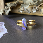 オパール🌈ラベンダーの歌🌝ボルダーオパールのリング🌈 オパール　カンテラオパール　リング　指輪ギフト　アクセサリー　ファッション　天然石　ペンダント　ネックレス　フリーサイズリング