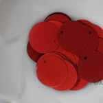 スパンコール 丸 トップホール 15mm 約80枚(約6g) マット 赤色 (SCC15MRDHHTH)