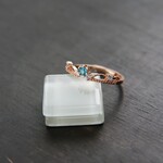 ネオンブルーアパタイト　7爪セレモニーCZリング　SILVER925　PG