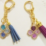 紫陽花のキーホルダー(青)