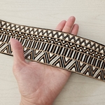 RESTOCK!〖50cm〗インド刺繍リボン  <商品No.564 ブラック>