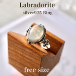 特別価格♡ラブラドライトsilver925指輪フリーサイズ