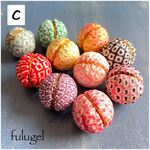 ちりめん玉（正絹）　25ｍｍ×10個　　アソート  全5種類