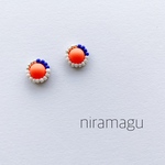 ビーズ刺繍ピアス