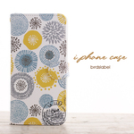 新型SE対応★受注生産★　手帳型 iphoneケース　 ベルト・ストラップホール付　floral WH　北欧　★受注生産★