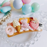 CANDY POP  お菓子のバレッタ  苺ミルク スイーツデコ  フェイクスイーツ