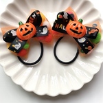 『 早割り50円引き』ハロウィン かぼちゃ チュールリボン ヘアゴム
