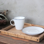 アンティーク風カフェトレー　ダメージ　コーヒートレイ　珈琲プレート　S 