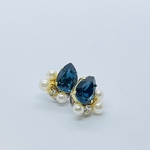 ビジューピアス　パール　スワロ